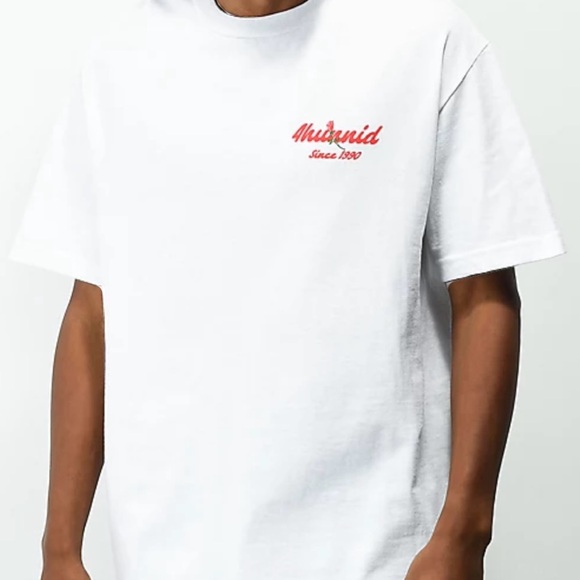 4Hunnid's Rose white t-shirt. Mens size Small - Picture 2 of 3